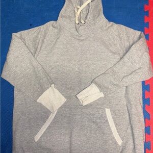 Champion Gray Pullover Hoodie with Ribbed Cuffs